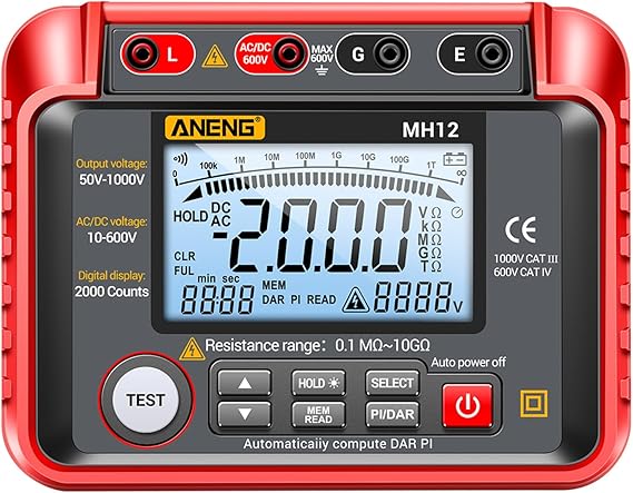 Insulation Resistance Tester Shaking Table High Precision Digital Insulation Resistance Meter Voltage Meter