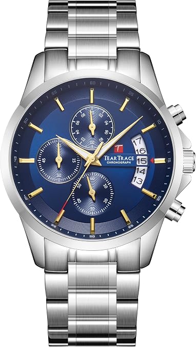 TEARTRACE Watches for Men Luxury Business Fashion Dress Mens Watches Analog Date Chronograph Waterproof Luminous Men's Wrist Watch Relojes para Hombres Christmas Gift for Men Father