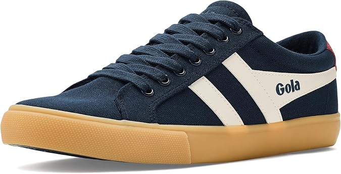 Gola, Men's, Varsity, Navy/Off White/Deep Red/Gum, 10.5, Medium