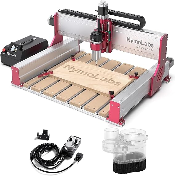 NBS-6040 CNC Router Machine + 5 Axis CNC MPG Handwheel Controller + Dust Shoe