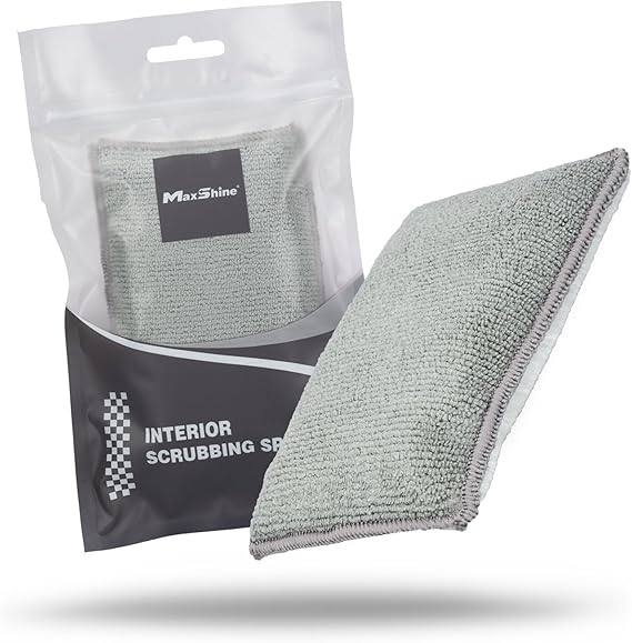 Maxshine Universal Interior Scrubbing Sponge Durable Detailing Sponge for Cleaning Car Interiors, Leather, Vinyl & Upholstery Reusable Accessory
