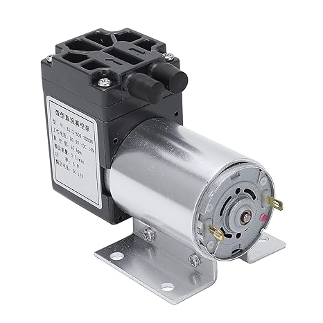DC 12V Mini Vacuum Pump - 6W Micro Diaphragm Pump Air Compressor, Aluminum Negative Pressure Air Suction Pump for Gas Analysis Sampling Instrument