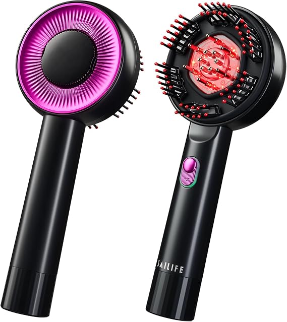 Electric Scalp Massage Comb 4 in 1 Cordless Scalp Massaging Brush | 3 Modes Shiatsu Real Simulated,650 NM Light Threaphy,EMS Massage for deep relaxation with Oil Dispenser for Hair