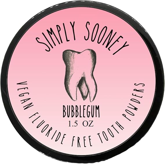 Simply Sooney Remineralizing Vegan Mineral Tooth Powder I Bubblegum Formula for Kids I Natural Ingredients I Stronger Teeth 1.5oz (1.5 oz jar)