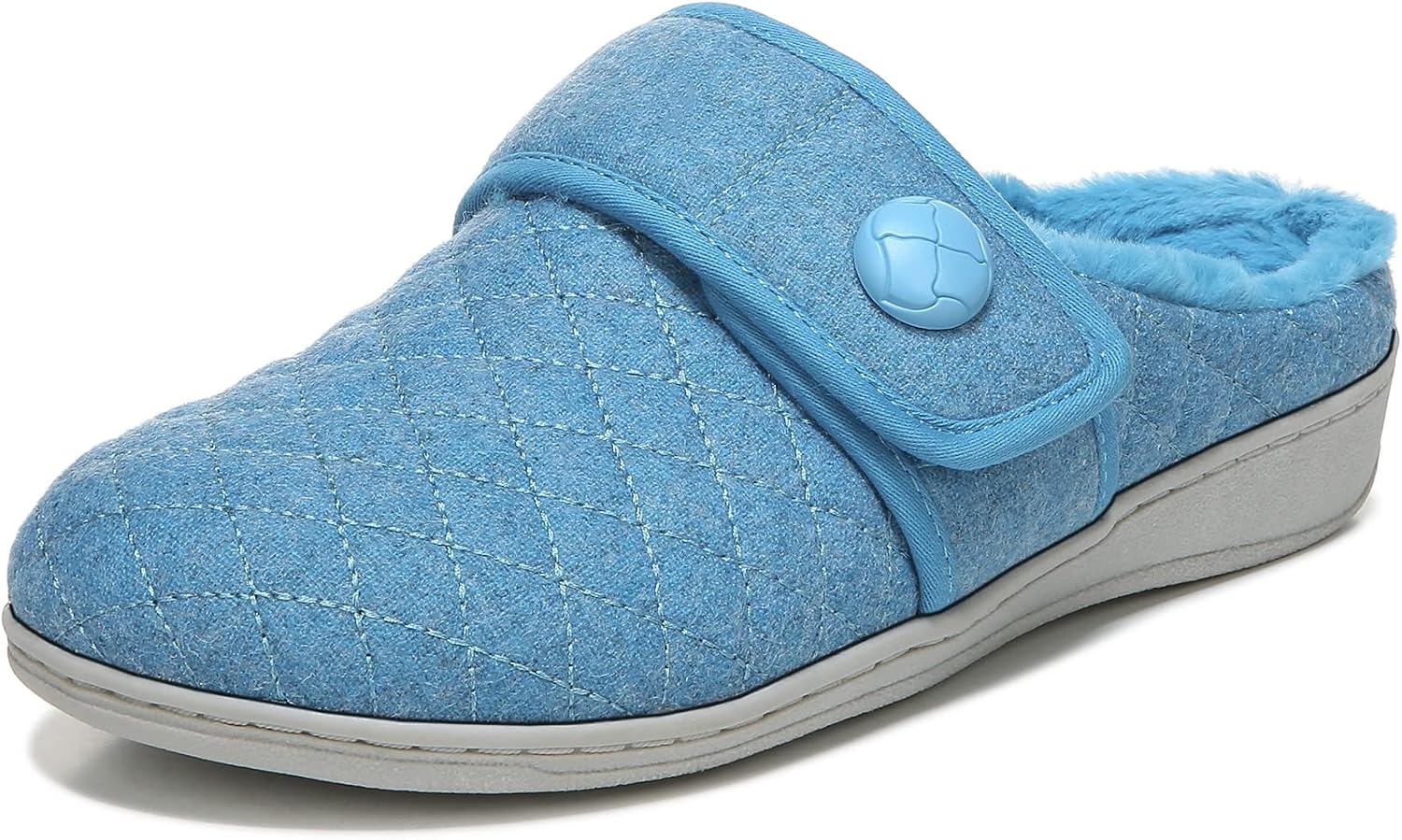Vionic Carlin Women's Mule Slippers Soft House Shoes with Orthotic Insole Arch Support