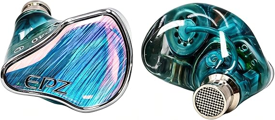 EPZ P40 in Ear Monitor Hi-Fi Earbuds 2DD+1Planar+1PZT Ceramic Hybrid Drivers IEM Replaceable 3.5/4.4mm Plug Copper Silver-Plated Cable for Musician Audiophile