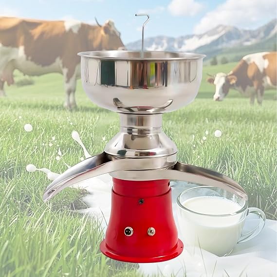 Milk Cream Centrifugal Separator,Stainless Steel Electric Cream Separator,304 Stainless Steel,9800-11000 Rpm5l Bowl Capacity,for Cream and Skim Milk