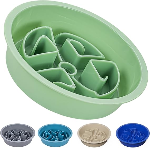 AVERYDAY Slow Feeder Dog Bowls for Large Breeds Fits Raised Feeding Station, Puzzle Dog Food Bowls to Slow Down Eating, Dogs Feeding Bowl with Non-Slip, Slows Feeder Pet Bowl for Wet and Dry Food