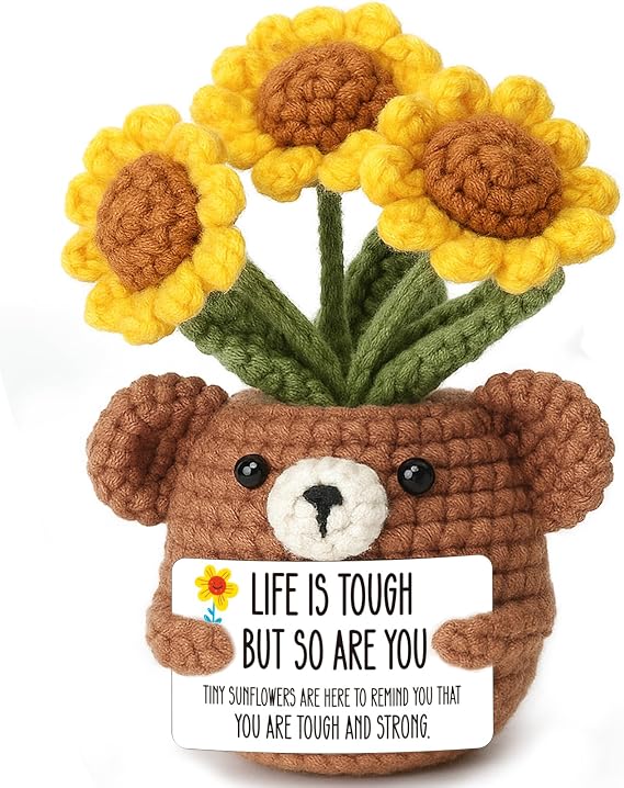 Retirement Sunflower Gifts for Women Inspirational Cheer Thoughtful Nurse Gifts for Women Get Well Going Away Farewell Thank You Gift for Coworker Life is Tough But So are You Office Sunflower Decor