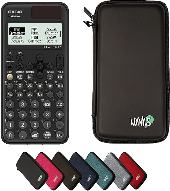 Casio fx-991CW including a WYNGS protective case in Black - Basic Set