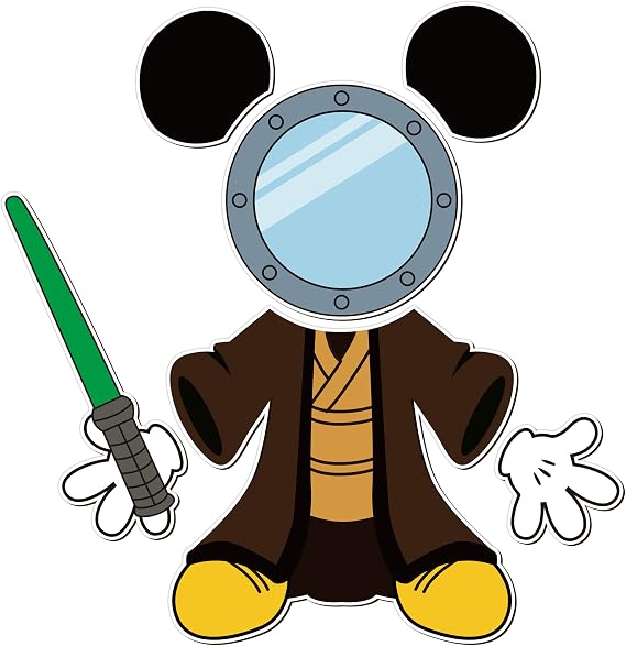 BOpusail 6Pcs Summer Science Fiction Boy Mouse Cruise Door Magnets Handheld Light Sword Role Cruise Decals Refrigerator Garage Door Magnet Waterproof Magnetic Sticker for Holiday Carnival Ships Cabin