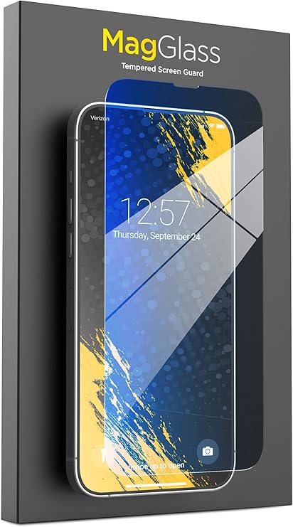 Blue-Light Screen Protector Compatible with iPhone 14 Pro - Tempered Glass Bluelight Filter (Easy Applicator Included)