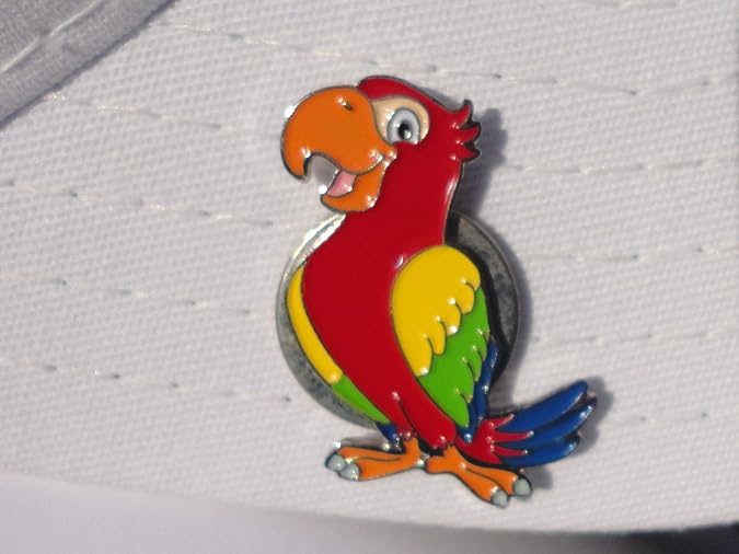 Parrot Golf Ball Marker with Hat Clip - Stylish Metallic Golf Ball Markers for Alignment & Precision Divot Tool & Hat Golf Marker for Men & Women