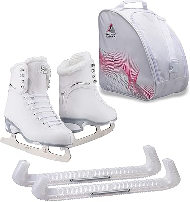 Jackson Ultima Finesse JS180  JS181  JS184 Figure Ice Skates for Women and Girls Bundle with Guardog Skate Guards, Jackson Skate Bag JL350 - Improved, JUST LAUNCHED 2020