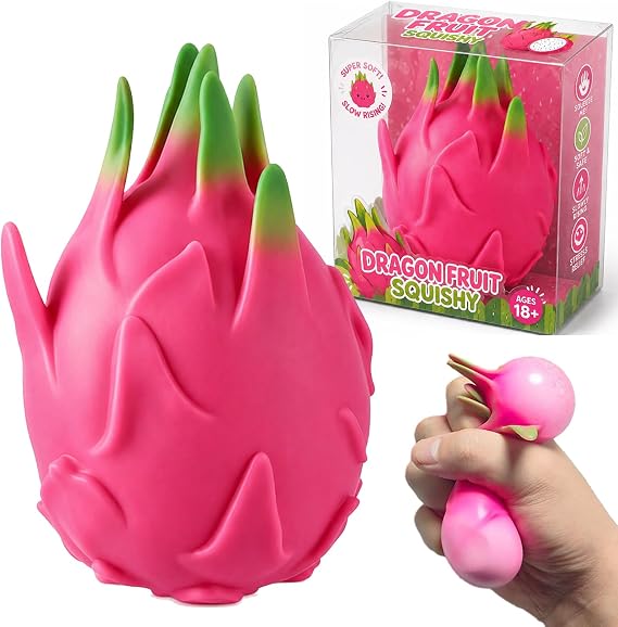 Dragon Fruit Squishy, Giant Dragonfruit Squishy Jumbo for Adults (Dragon Fruit x1)