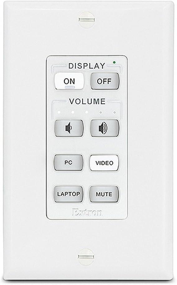 Extron EBP 108 D | Decora eBUS Button Panel with 8 Buttons Black and White
