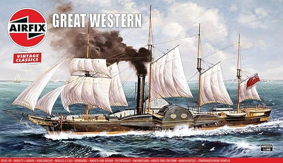 Airfix 1/180 Steamboat Great Western Plastic Model X-8252V