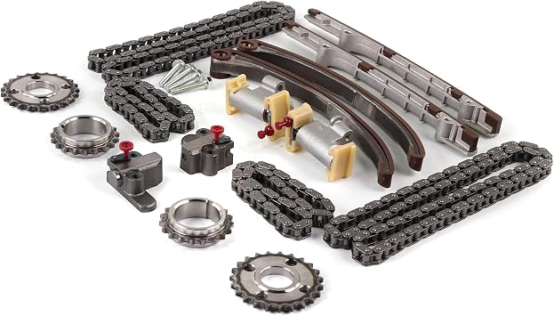 MPLUS Engine Timing Chain Kit Replace for 1997-2001 Jaguar XK8 / 1998-2001 Jaguar XJ8 / 1998-2000 Jaguar XJR / 1998-2000 Jaguar Vanden Plas / 2000-2001 Jaguar S-Type 4.0L V8 GAS DOHC
