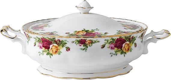 Royal Albert Old Country Roses Covered Vegetable Bowl