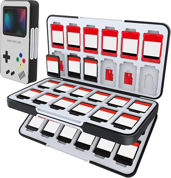 HEIYING Game Card Case for Nintendo Switch 2 /Switch OLED,Customized Pattern Portable Switch 2 Game Holder with 48 Game Card Slots and 24 Micro SD Cards Slots