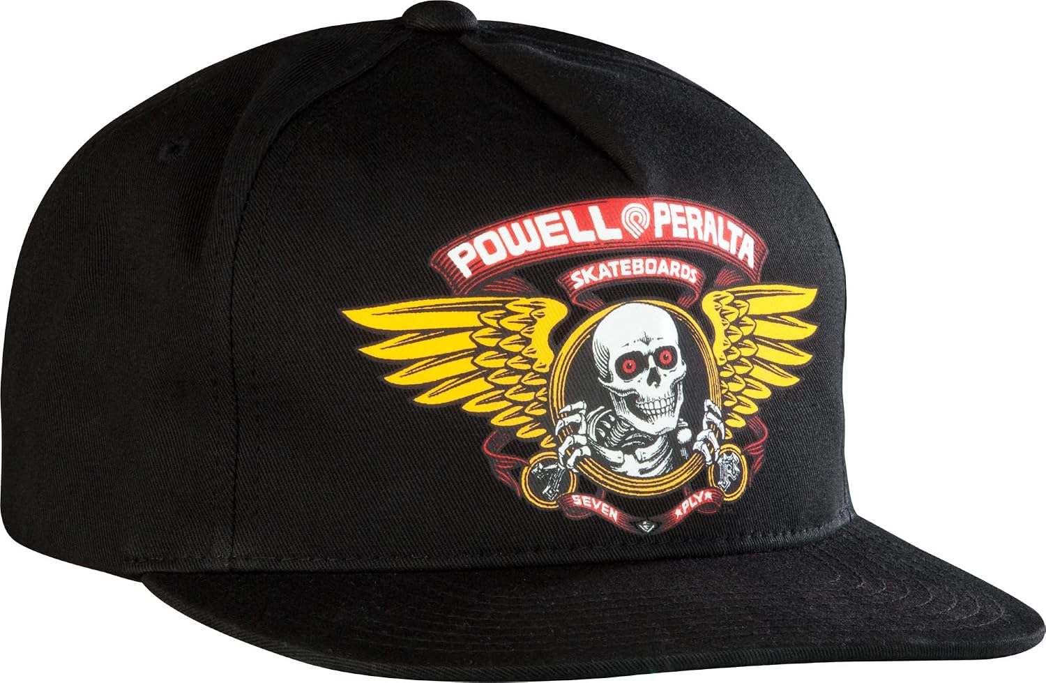 Powell Peralta Winged Ripper Snapback Cap Black