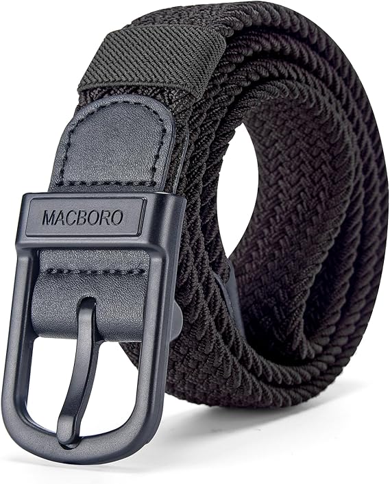 TSA Approved Non Metal Plastic Buckle Hypoallergenic Belt for Men