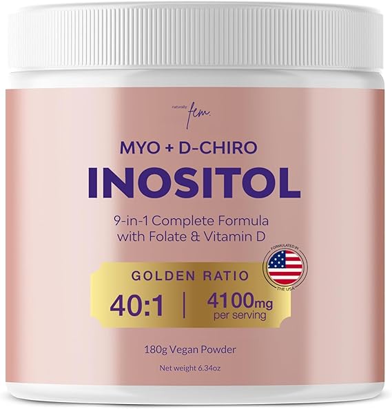 QSTA Myo-Inositol & D-Chiro Inositol Supplement for Women 4100mg (40:1 Ratio) 9-in-1 Hormonal & Metabolic Support with myoinositol. Inositol Powder Supplement for Hormone Balance and Female Support