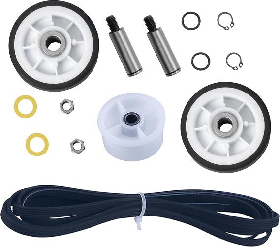 Dryer atlantis parts- 303373K 12001541 Dryer Drum Roller Kit Fit for may-tag 3000 series Dryer MDE5000AYQ MDE5000AYW MDE5500AYQ MDE5500AYW MDE5960AYW MDE6000AUW MDE6000AYQ MDE6200AYW
