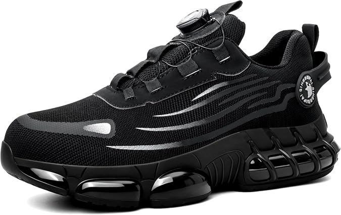 Steel Toe Shoes for Men Women Safety Work Shoes Air Cushion Construction Industrial Shoes Safety Shoes Lightweight Steel Toe Sneakers for Men