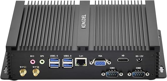 KINGDEL NC3000 Mini Industrial Computer, Fanless Mini PC, core i5 CPU, 8GB RAM, 512GB SSD, 3280x2000, 2xCOM RS232, HD, VGA, Silent Working