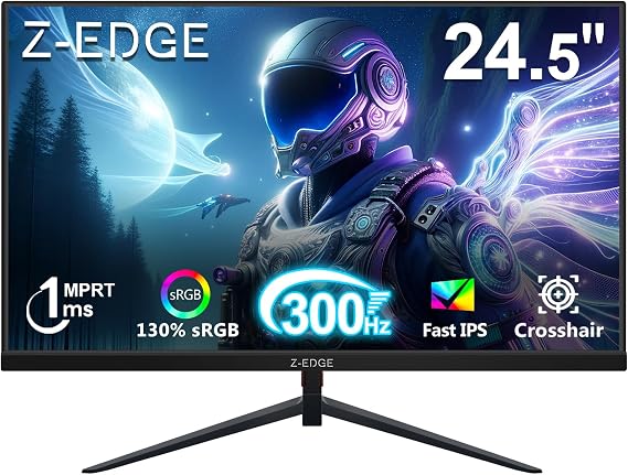 Z-Edge 24.5 inch 300Hz 280Hz 240Hz Gaming Monitor,FHD 1080p, MPRT 1ms