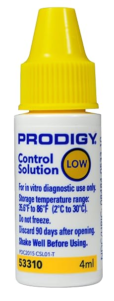 Prodigy 53310 Control Solution Low 4Ml, White, Yellow, Red
