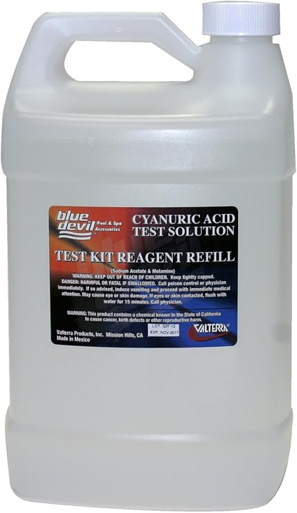 Blue Devil B7519 Cyanuric Acid Test, Gallon (128 oz) Bottle