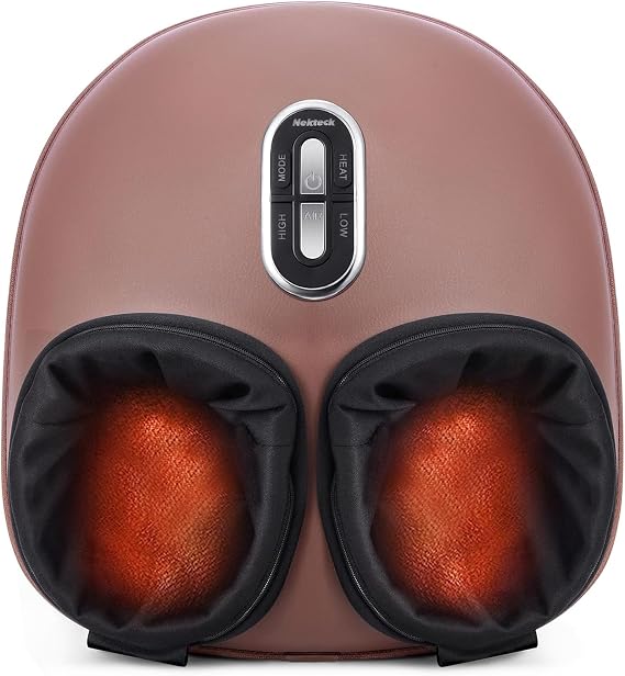 Nekteck Shiatsu Foot Massager with Heat & Air Compression Deep Kneading