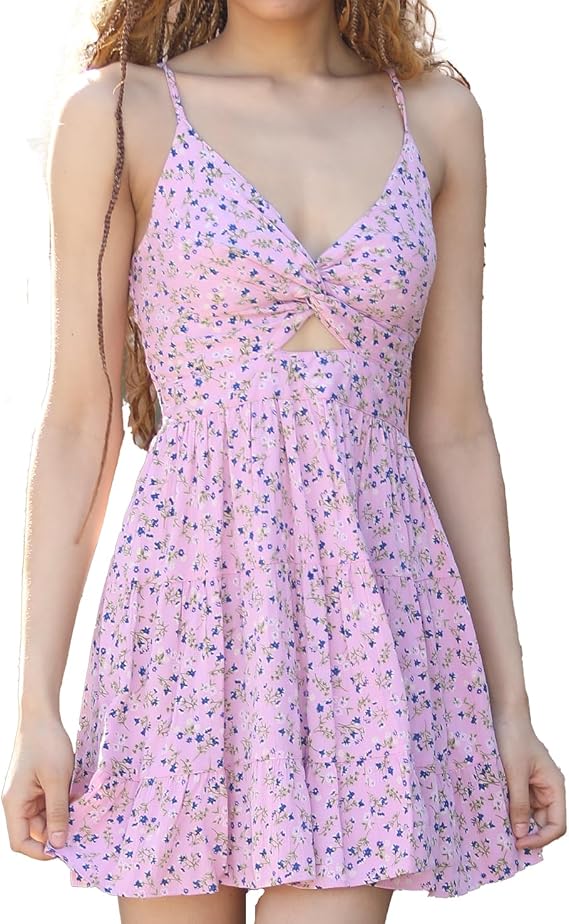 Angie Women's Angie Women's Peekaboo Sundress with Tiered Skirt