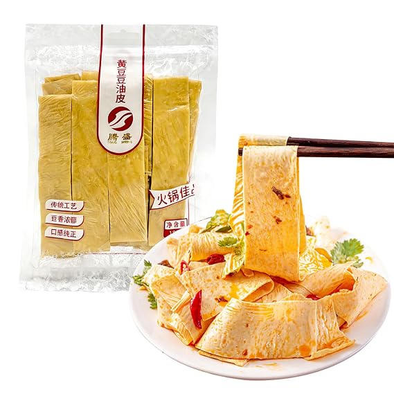 SXET Dried Tofu Skin, Handmade Bean Curd Sheets, Chinese Special Youdoupi, Soy Products, Vegetarian Food, Fit for Hot Pot, Cold Vegetable, Stir Fry 120g/4.23oz per Pack (Pack of 1)