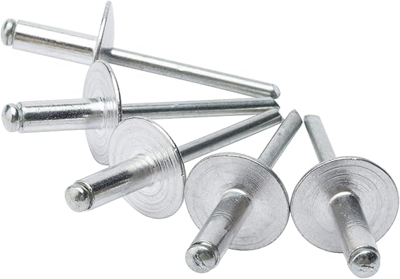 ISPINNER 50pcs Large Flange Aluminum Blind Rivets, Pop Rivets