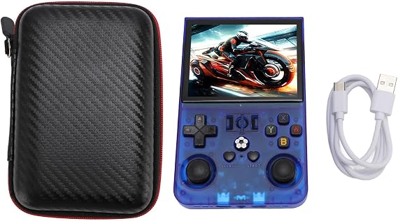 R36PRO Handheld Game Console, Retro Gaming Console with 3.5 Inch IPS Screen 640x480, 4000mAh Battery Supports 60+ Emulators Dual System for Portable Video Games Player (64GB)