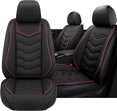 Car Seat Cover for Hyundai Genesis Coupe 2010-2016, Drivers Seat Covers,Non-Slip Waterproof seat Cover,Wear-Resistant Nappa Leather car seat Covers. Standard 2 SeatsBlack