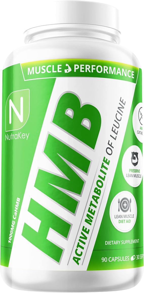 NutraKey HMB Capsules Beta Hydroxy Beta Methylbutyrate 90 Count | HMB capsules with beta hydroxy beta methylbutyrate for daily supplementation in an easy to swallow capsule.