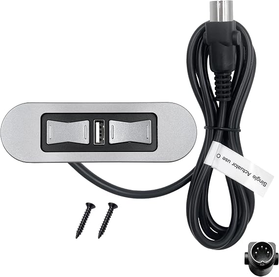 Power Recliner Emomo HX90AFU 5 Pin Hand Control for Lift Chair | USB Port, Up and Down Buttons for the Single Actuator Use, Electric Sofa Controller Replacement