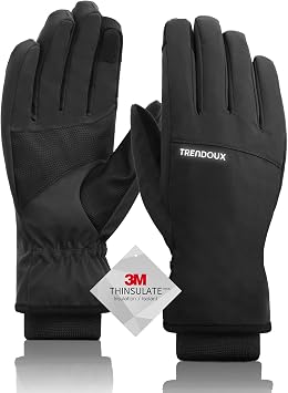 TRENDOUX Lightweight Driving Running Cycling Ski Touchscreen Gloves for Men Women: 5/40F Thin Warm Waterproof Winter Gloves for Cold Weather Snowboarding Skiing