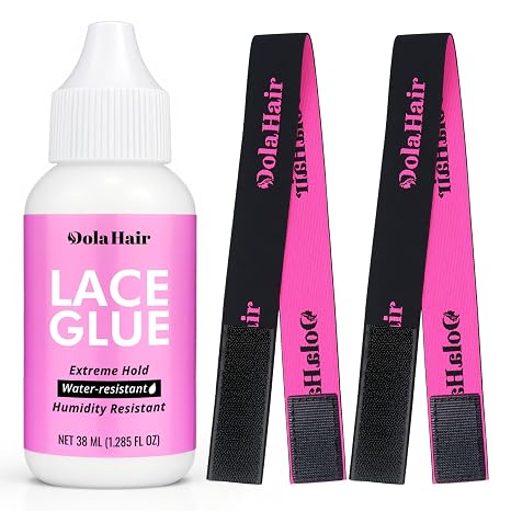 Dolahair Extreme Hold Lace Glue for Wigs, Waterproof, Invisible Bonding, 1.285 Ounce