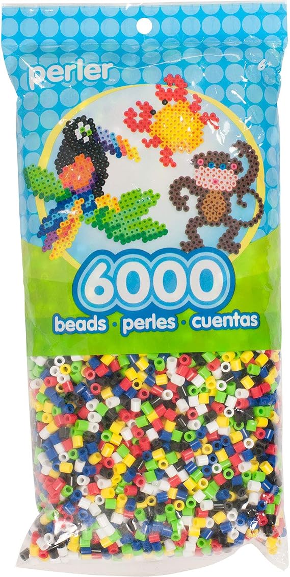 Perler Beads Fuse Beads for Crafts, 6000pcs, Multicolor Superhero Mix