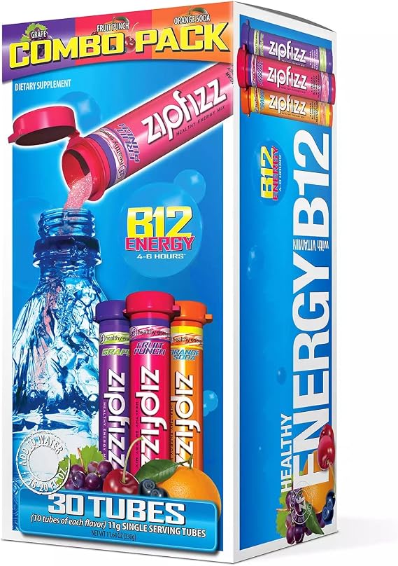 Zipfizz-Healthy Energy Drink Mix, 30 Tubes Variety Pack