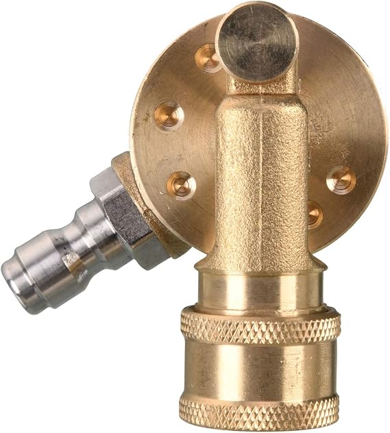 Tool Daily Pressure Washer Pivoting Coupler, Gutter Cleaner Attachment | 240 Degree with 7 Angles for Power Washer Nozzle Tips, 1/4 Inch Quick Connect, 4500 PSI