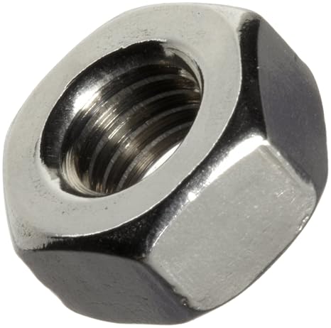 18-8 Stainless Steel Machine Screw Hex Nut, Plain Finish, ASME B18.6.3, #3-48 Thread Size, 1/16" Width Across Flats, 3/16" Thick (Pack of 100)