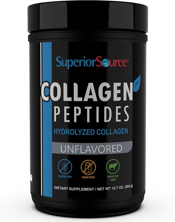 Superior Source Collagen Peptides, Hydrolyzed, Unflavored, 12.7 oz