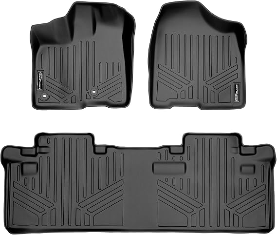 SMARTLINER Custom Fit Floor Mats 2 Row Liner Set for 2013-2020 Toyota Sienna
