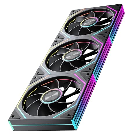 Prism4RS Ultra 120mm ARGB PC Case Fans(Black Reverse_3 Pack) | Infinity Mirror| Daisy-Chain| 4 PIN PWM 1850RPM| ARGB Syn| Low noise| High Airflow & Pressure (58.36 CFM + 2.07 mm H2O)